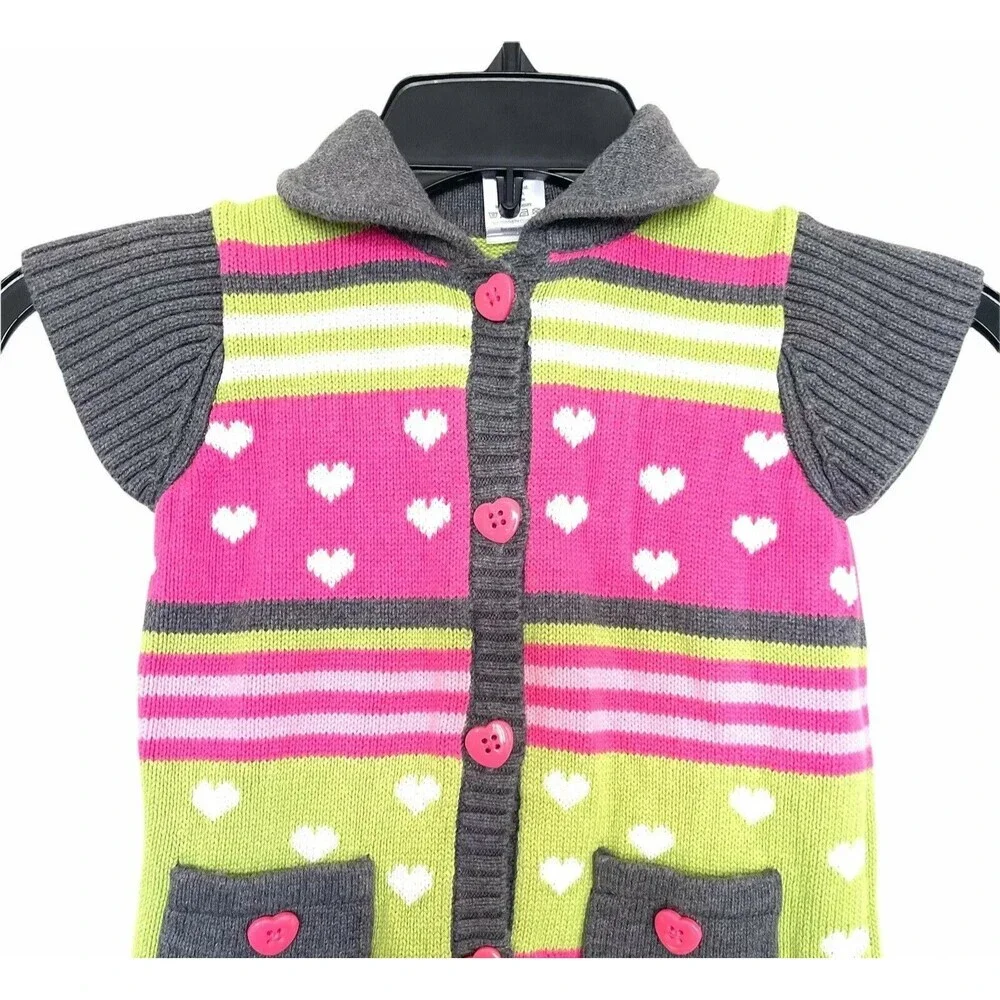 Gymboree Girls Sweater Size 3T Toddler Hearts Winter Christmas Cozy Comfy Baby